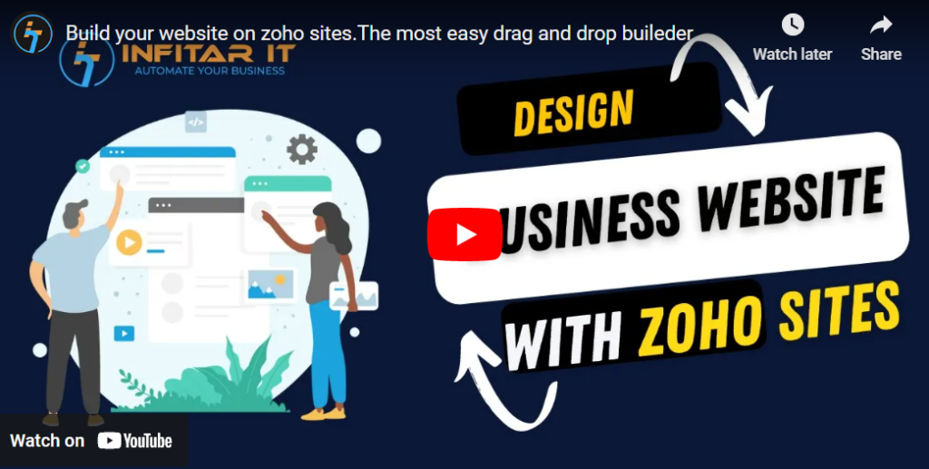 Build your website on zoho sites.The most easy drag and drop buileder
