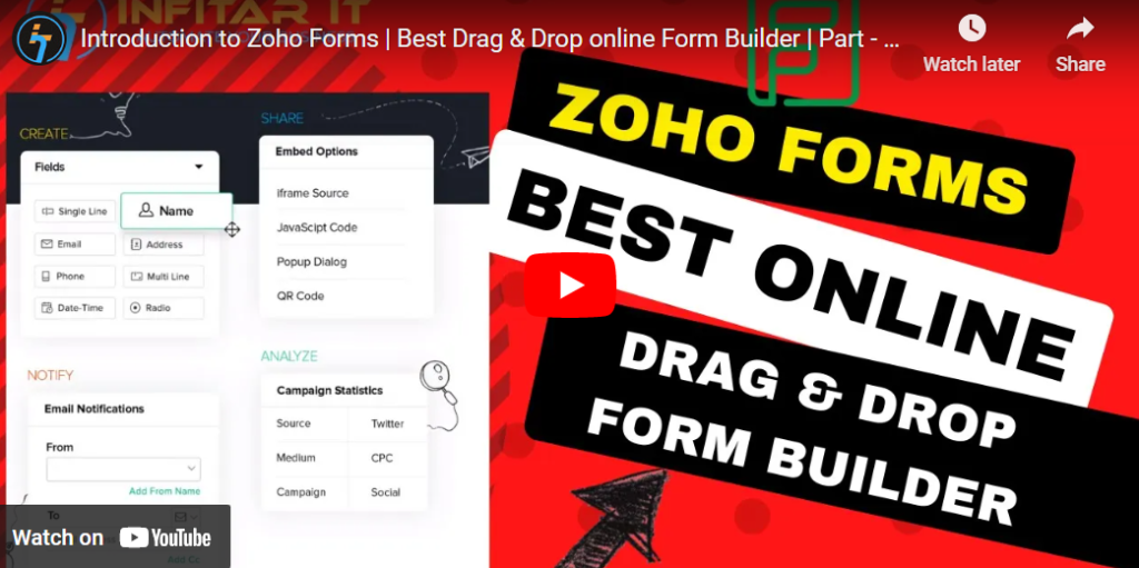 Introduction to Zoho Forms - Best Drag & Drop online Form Builder - Part - 01