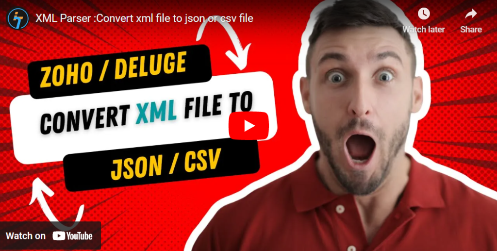 XML Parser :Convert xml file to json or csv file